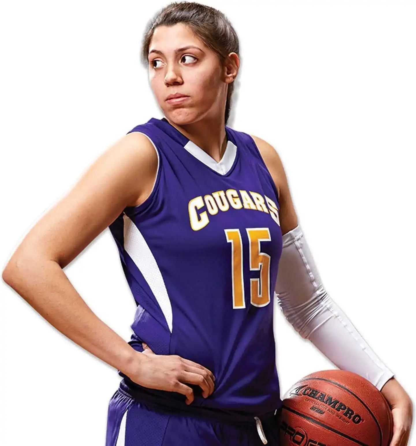 Champro Bbj15 Post Up Reversible Basketball Jersey - Purple White