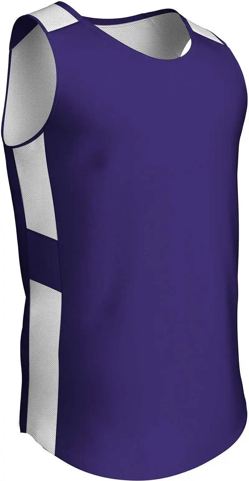 Champro Bbj16 Crossover Reversible Basketball Jersey - Purple White