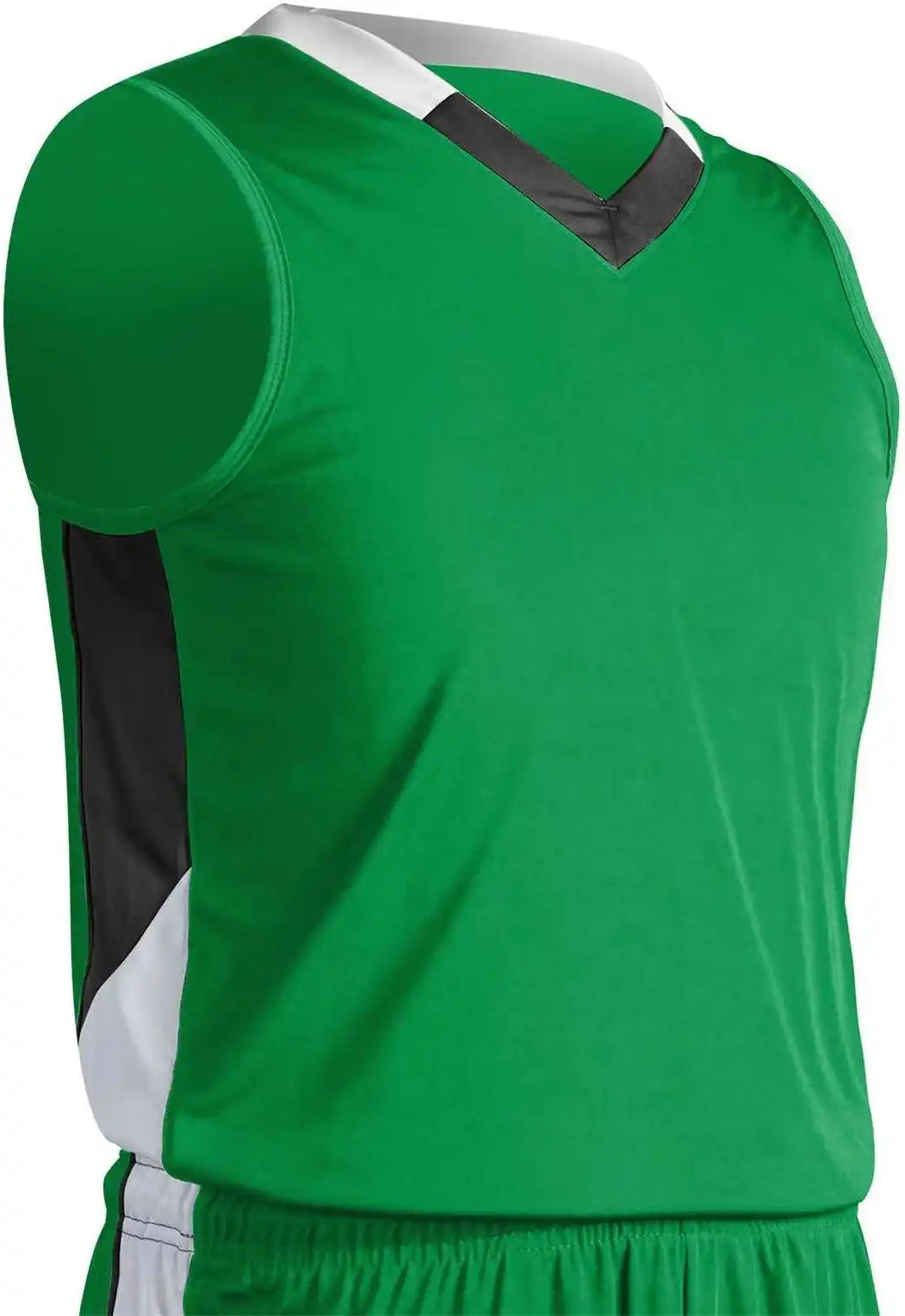 Champro Bbj21 Rebel Basketball Jersey - Kelly Black White