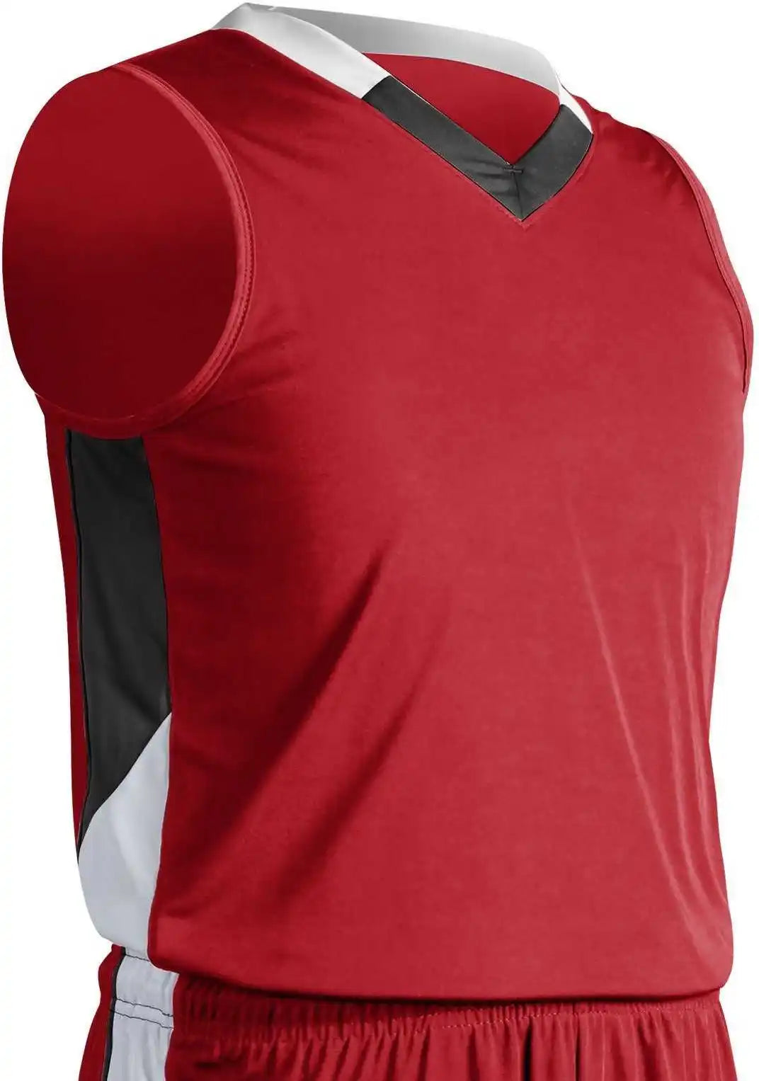 Champro Bbj21 Rebel Basketball Jersey Scarlet Black White