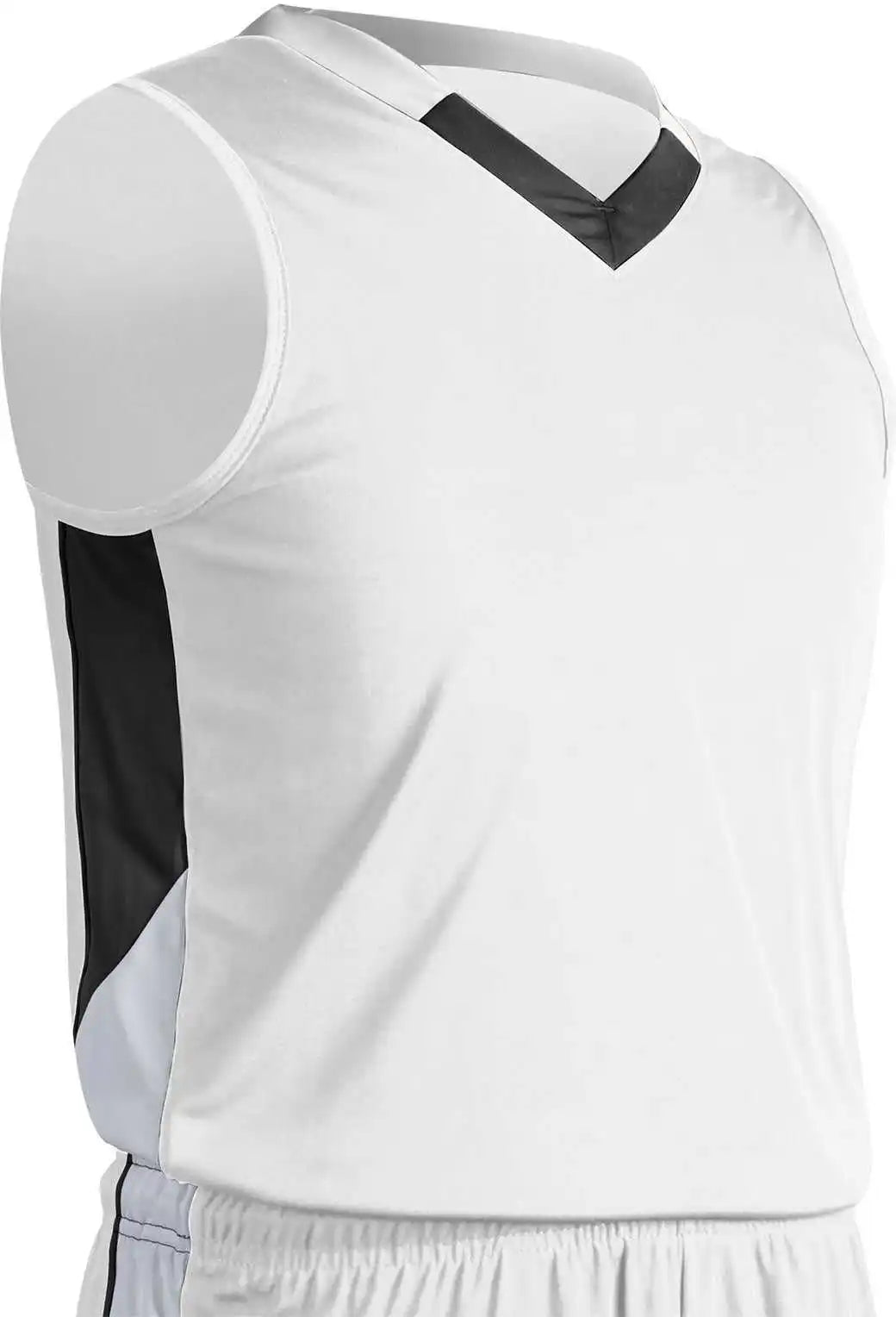 Champro Bbj21 Rebel Basketball Jersey - White Black