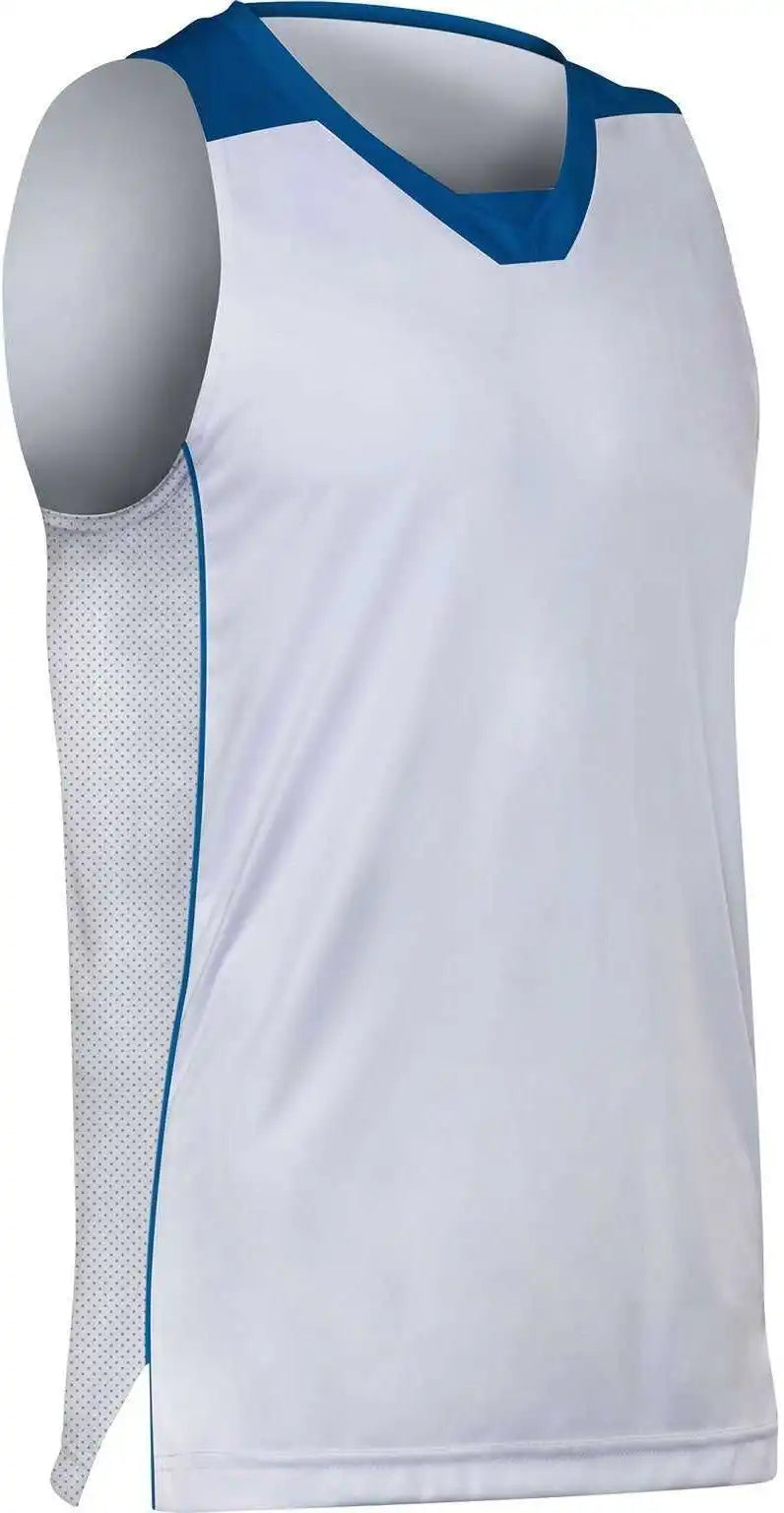 Champro Bbj23 Elite Basketball Jersey - White Royal