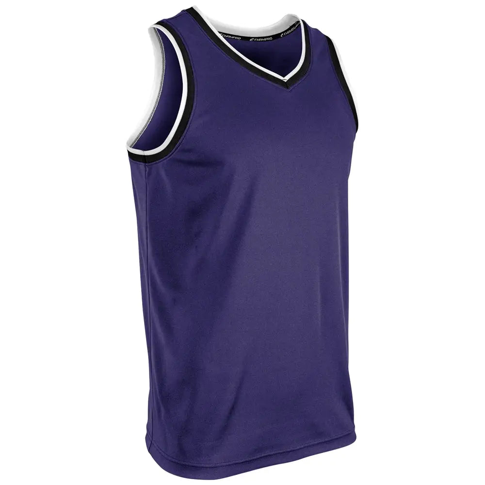 Champro Bbj26 Forward Basketball Jersey - Purple Black White - Adult s