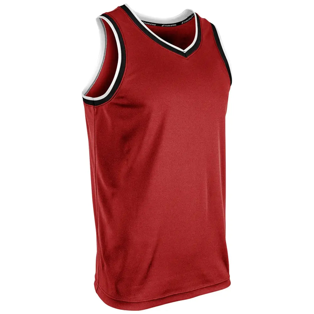 Champro Bbj26 Forward Basketball Jersey - Scarlet Black White - Adult s