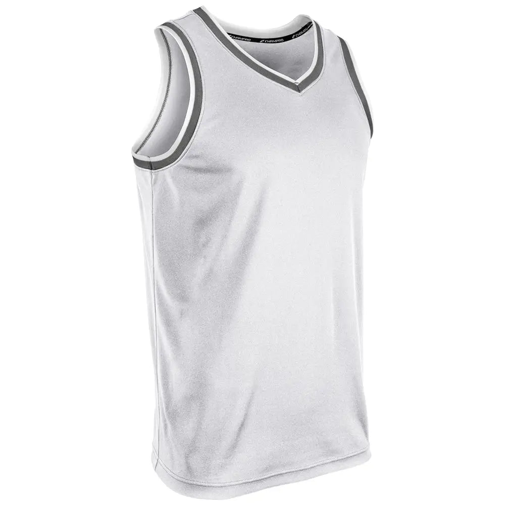Champro Bbj26 Forward Basketball Jersey - White Silver