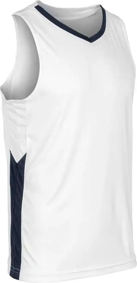 Champro Bbj32 Icon Men’s and Youth Basketball Jersey - White Navy