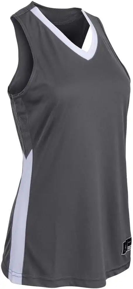 Champro Bbj32 Icon Women’s Basketball Jersey - Charcoal White