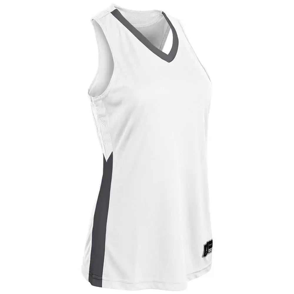 Champro Bbj32 Icon Women’s Basketball Jersey - White Charcoal