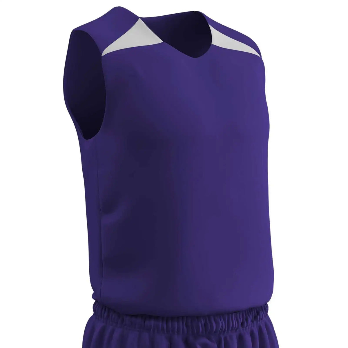 Champro Bbj4 Dri-gear Pro-plus Reversible Basketball Jersey Men’s - Purple White