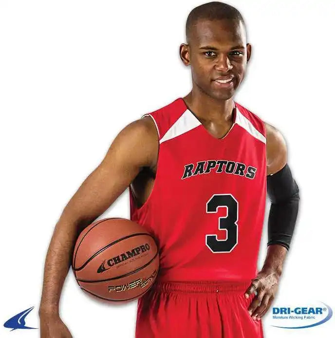 Champro Bbj4 Dri-gear Pro-plus Reversible Basketball Jersey Men’s - Scarlet Black