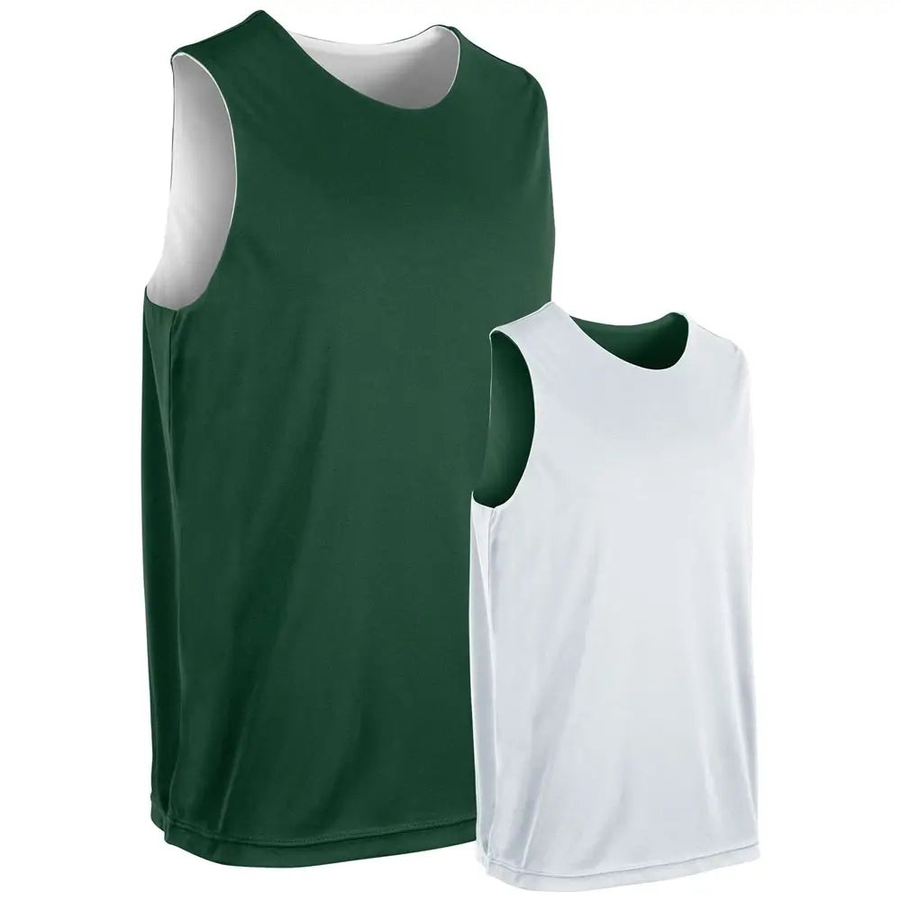 Champro Bbj44 Vision Reversible Basketball Jersey - Forest Green White - Ladies Xs
