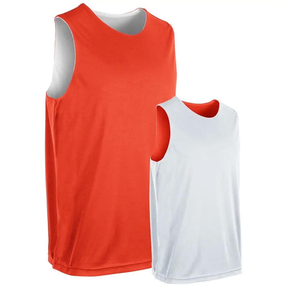 Champro Bbj44 Vision Reversible Basketball Jersey - Orange White - Ladies Xs