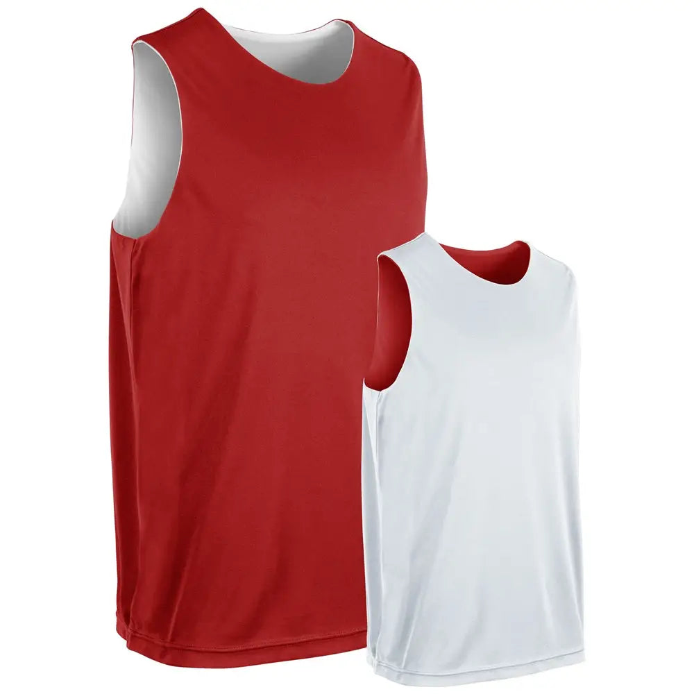 Champro Bbj44 Vision Reversible Basketball Jersey - Scarlet White - Ladies Xs