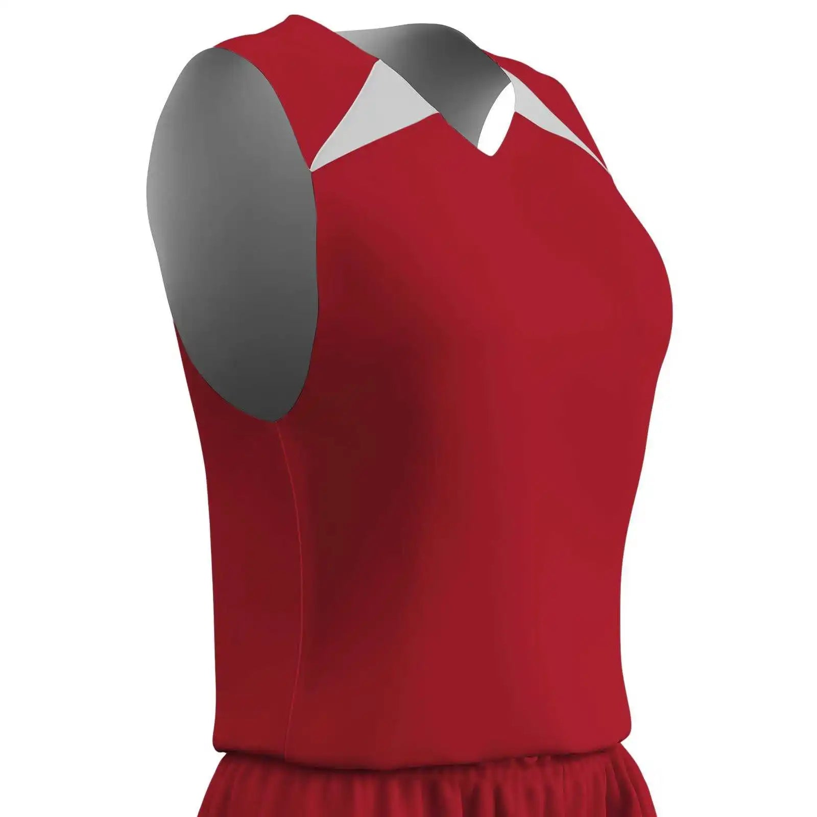Champro Bbj4w Dri-gear Pro-plus Reversible Basketball Jersey Women’s - Scarlet White