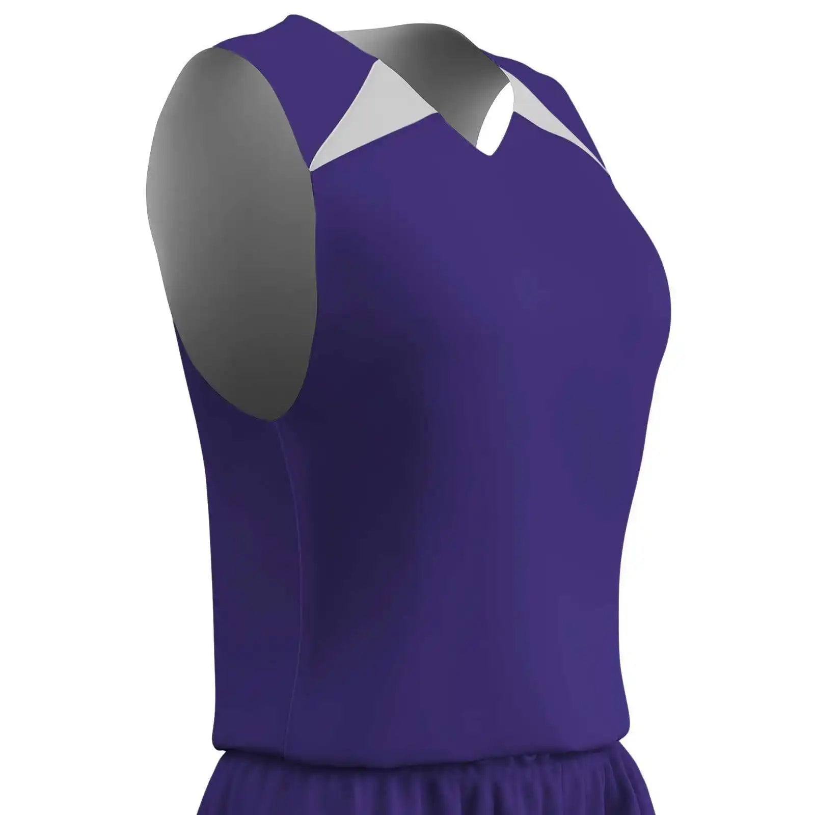Champro Bbj4w Dri-gear Pro-plus Reversible Basketball Jersey Women’s - Purple White
