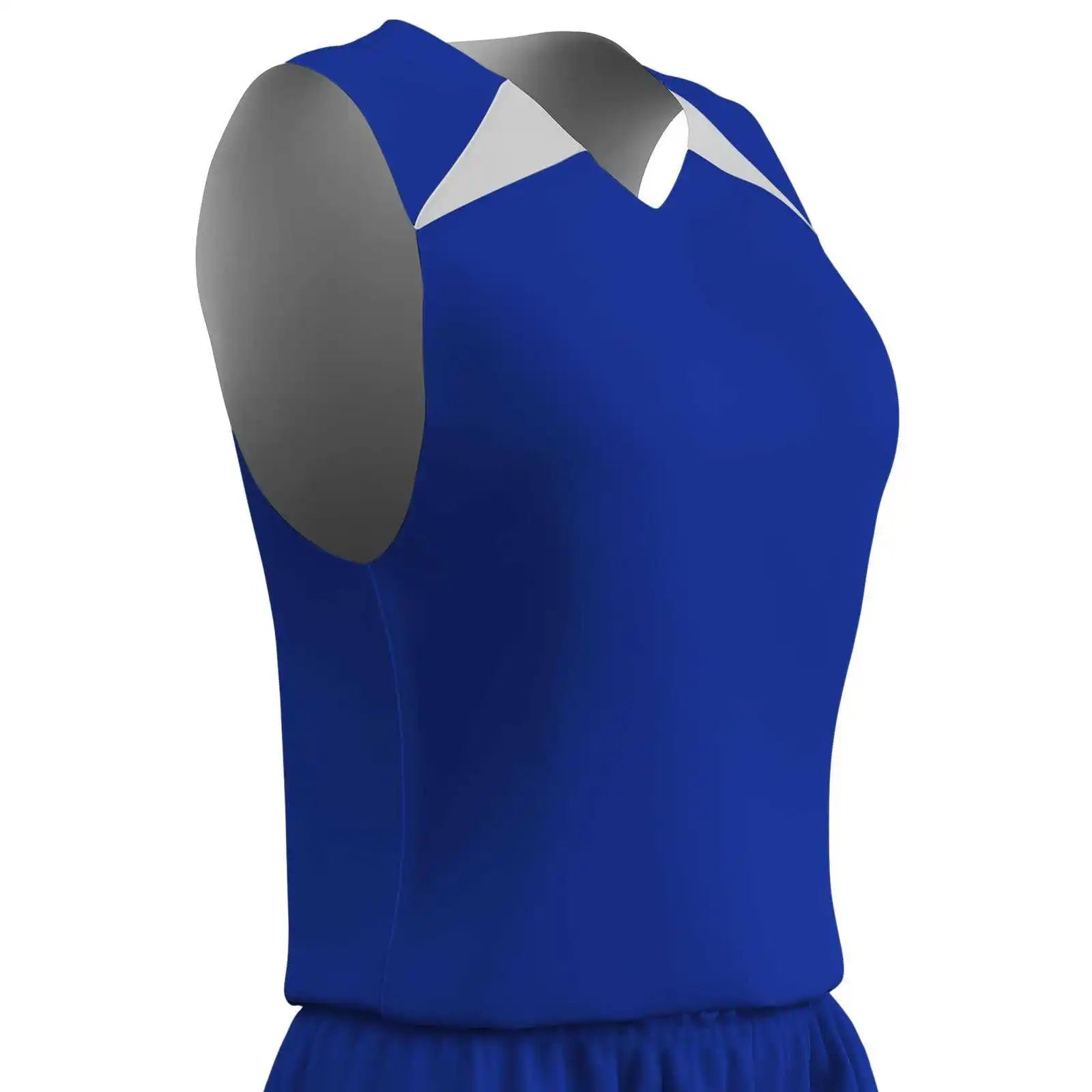 Champro Bbj4w Dri-gear Pro-plus Reversible Basketball Jersey Women’s - Royal White