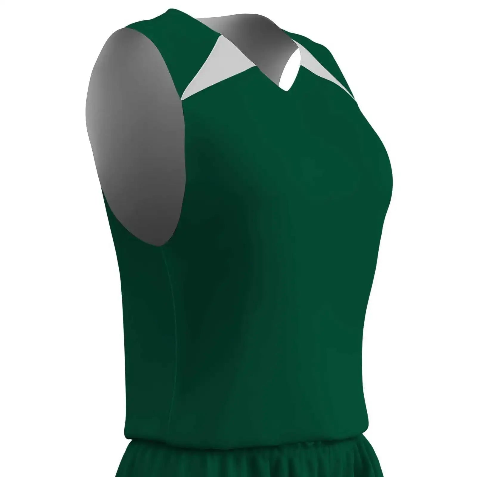 Champro Bbj4w Dri-gear Pro-plus Reversible Basketball Jersey Women’s - Forest White
