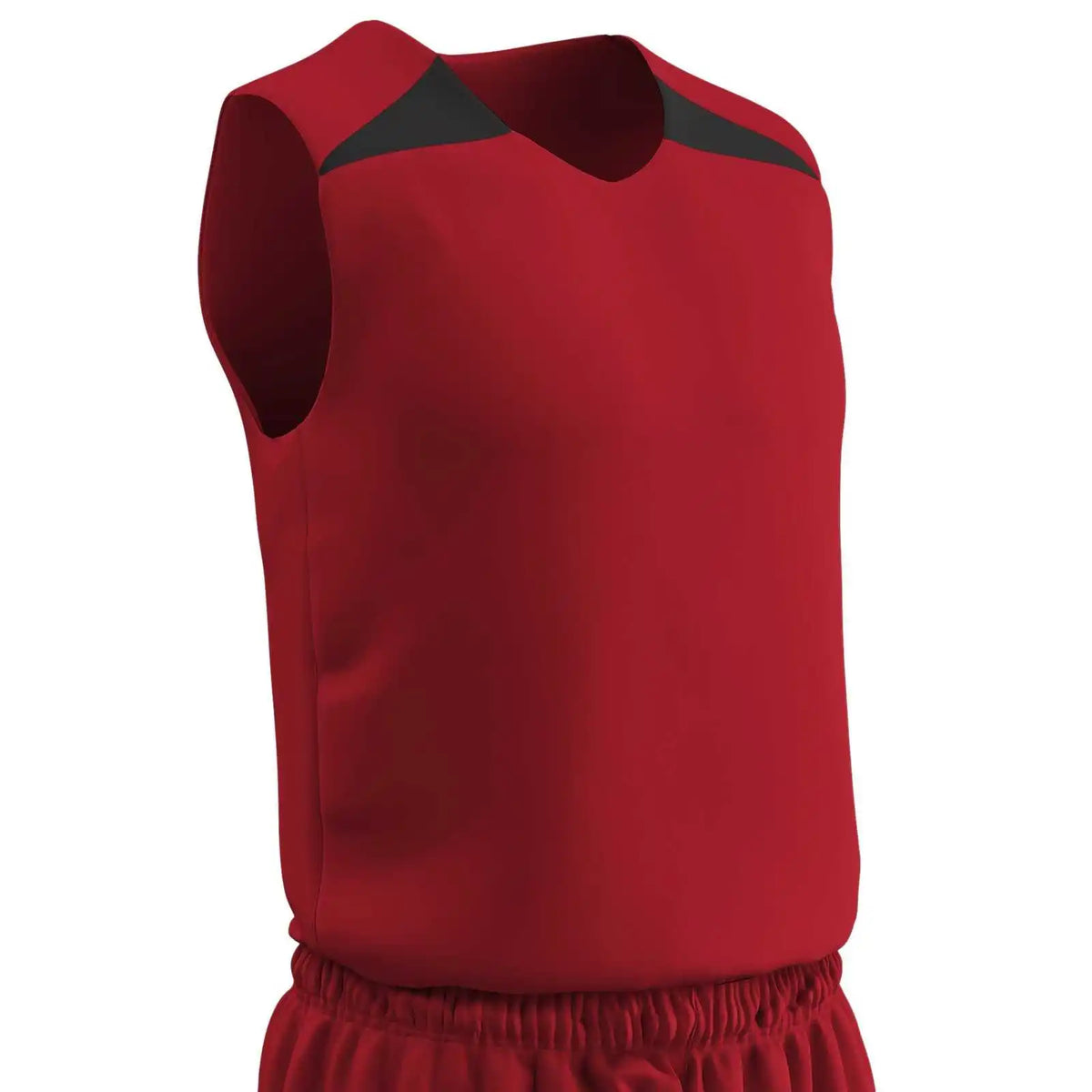 Champro Bbj4y Dri-gear Pro-plus Reversible Basketball Jersey Youth - Scarlet Black
