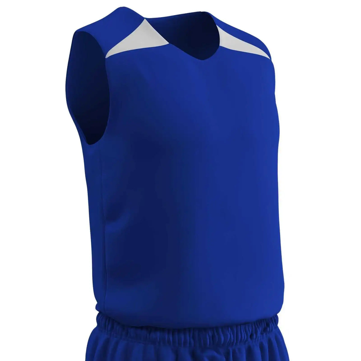 Champro Bbj4y Dri-gear Pro-plus Reversible Basketball Jersey Youth - Royal White