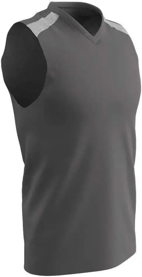 Champro Bbj61 Free Toss Basketball Jersey - Charcoal White