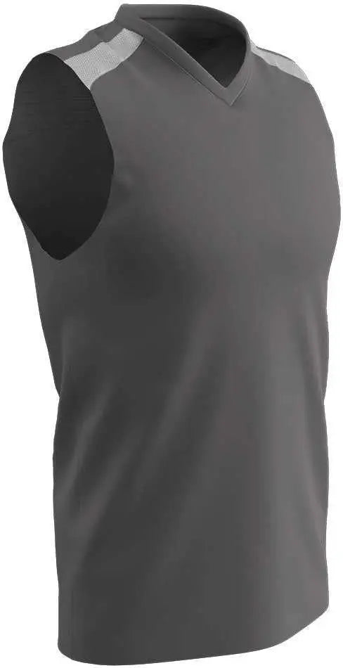 Champro Bbj61 Free Toss Basketball Jersey - Charcoal White