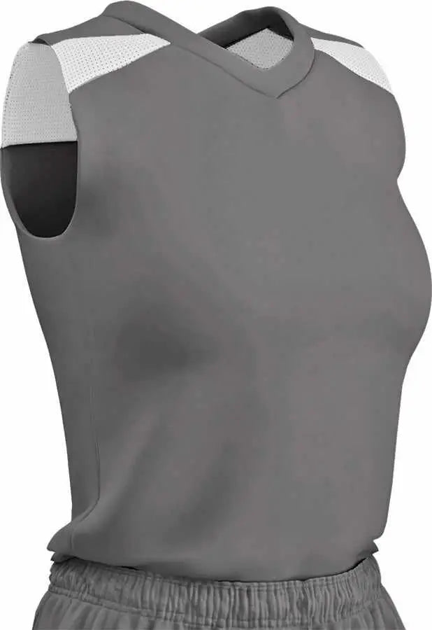 Champro Bbj61w Free Toss Women’s Basketball Jersey - Charcoal White