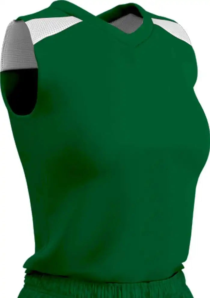 Champro Bbj61w Free Toss Women’s Basketball Jersey - Forest White