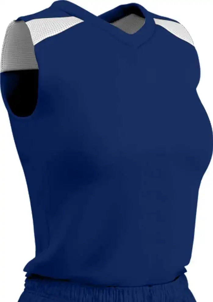 Champro Bbj61w Free Toss Women’s Basketball Jersey - Navy White
