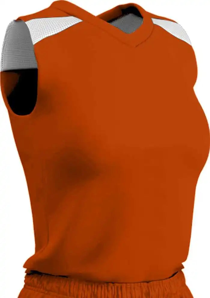 Champro Bbj61w Free Toss Women’s Basketball Jersey - Orange White