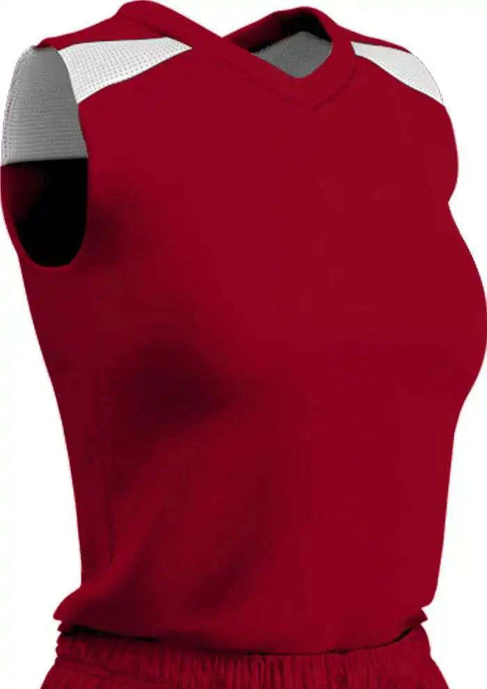 Champro Bbj61w Free Toss Women’s Basketball Jersey - Scarlet White