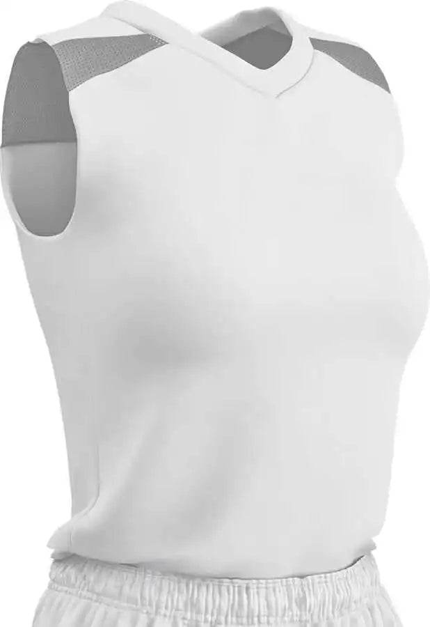 Champro Bbj61w Free Toss Women’s Basketball Jersey - White Charcoal