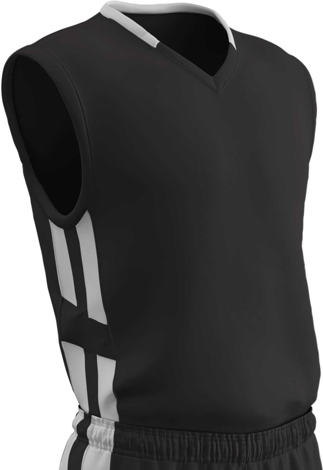 Champro Bbj9 Muscle Dri-gear Basketball Jersey Adult & Youth - Black White