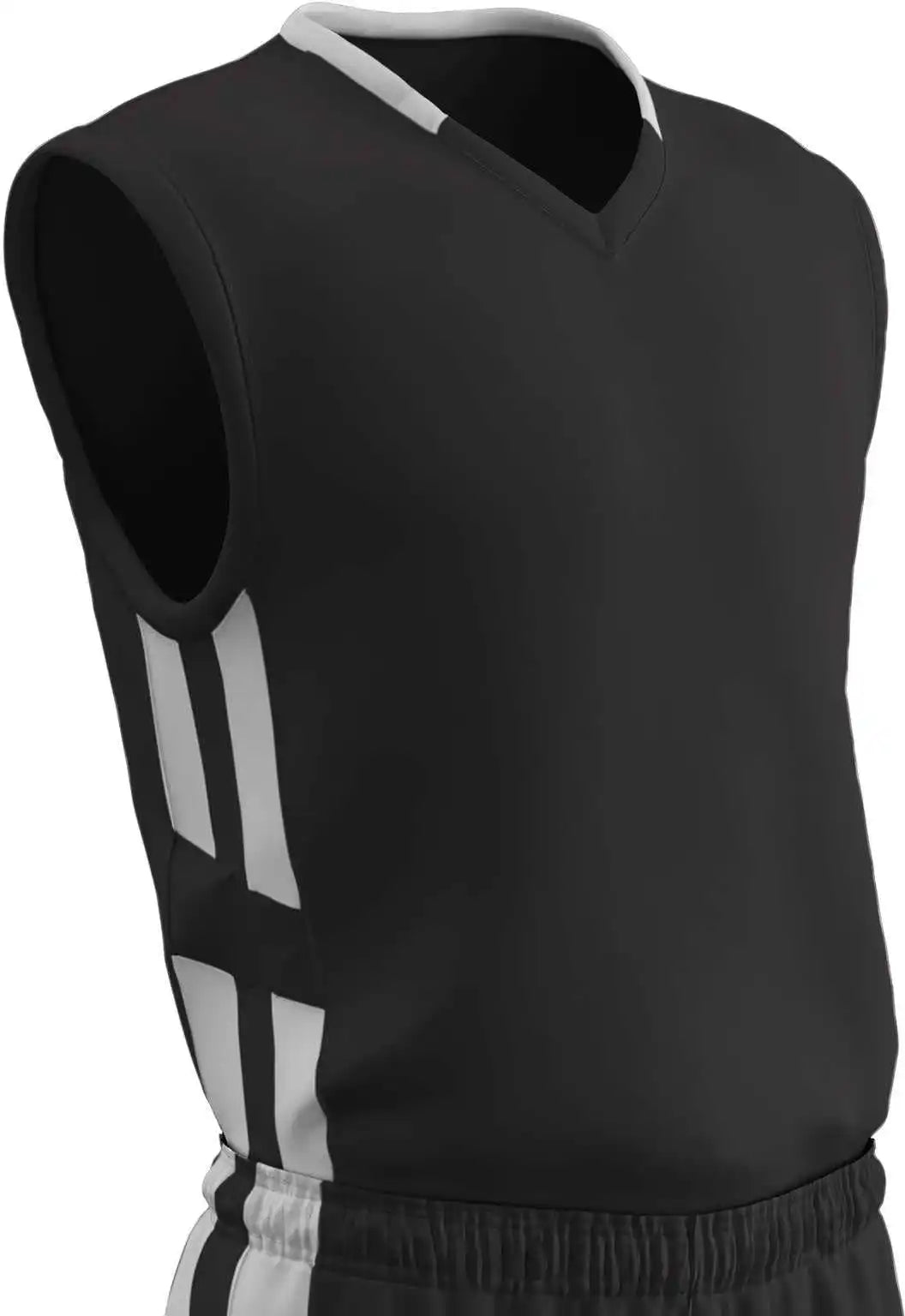 Champro Bbj9 Muscle Dri-gear Basketball Jersey Adult & Youth - Black White