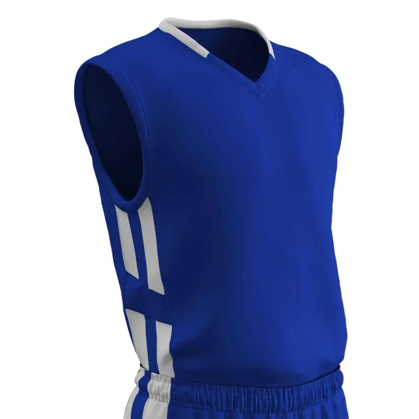 Champro Bbj9 Muscle Dri-gear Basketball Jersey Adult & Youth - Royal White