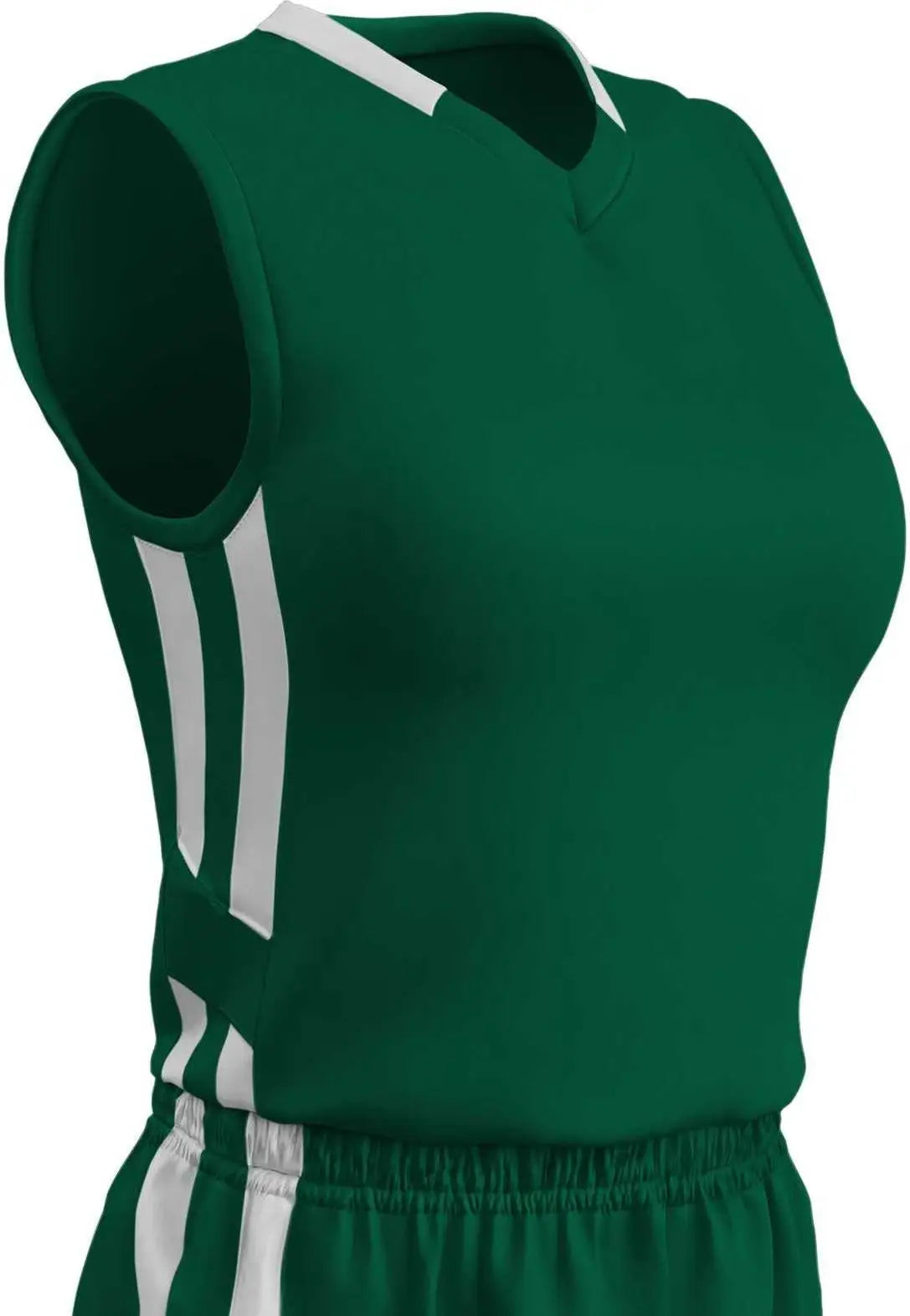 Champro Bbj9w Muscle Dri-gear Basketball Jersey Women’s - Forest White