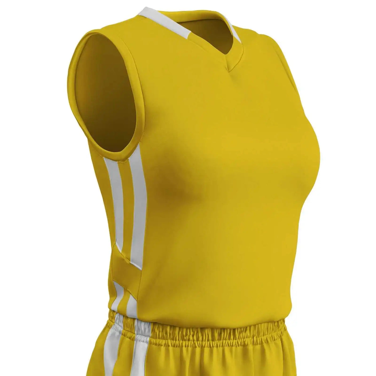 Champro Bbj9w Muscle Dri-gear Basketball Jersey Women’s - Gold White