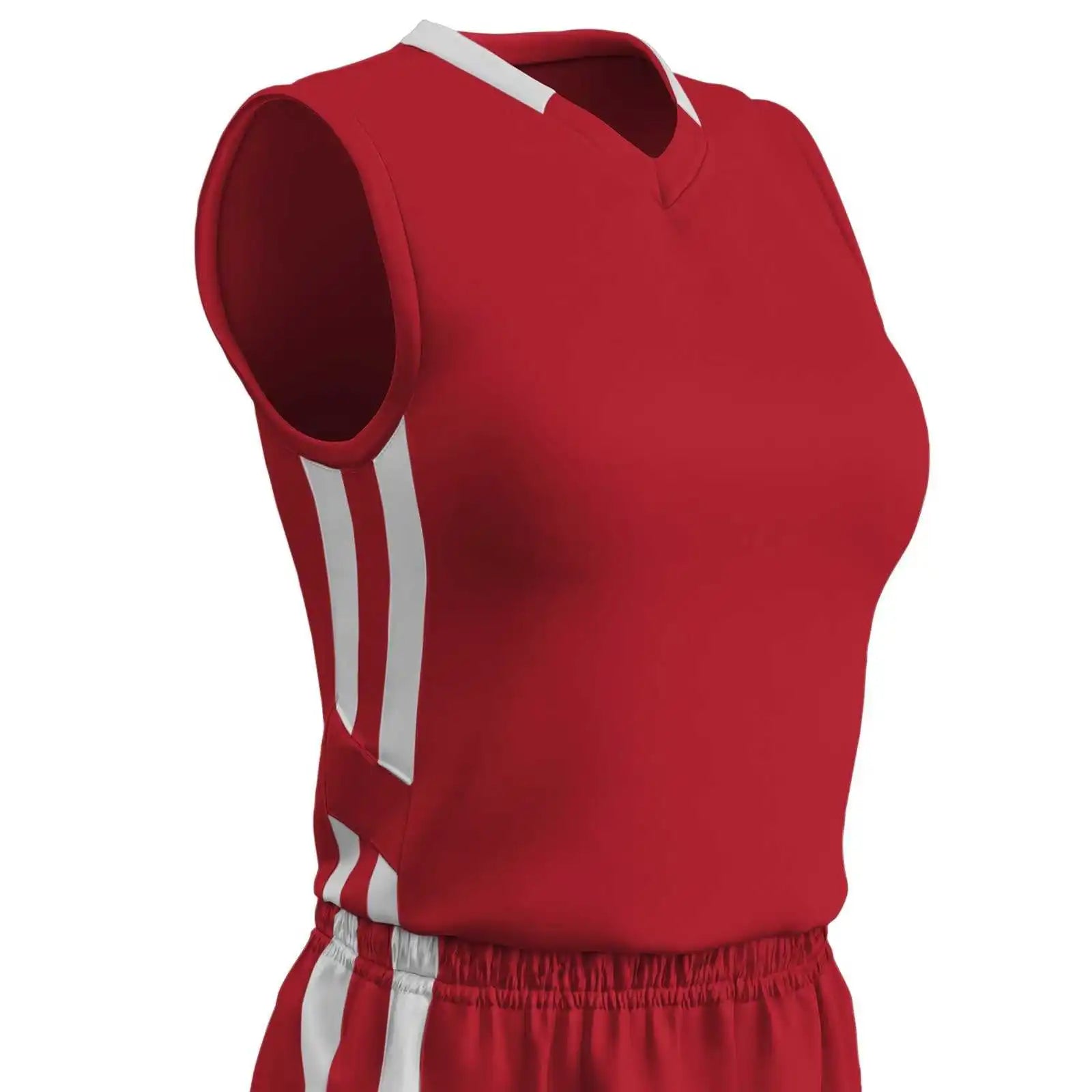 Champro Bbj9w Muscle Dri-gear Basketball Jersey Women’s - Scarlet White