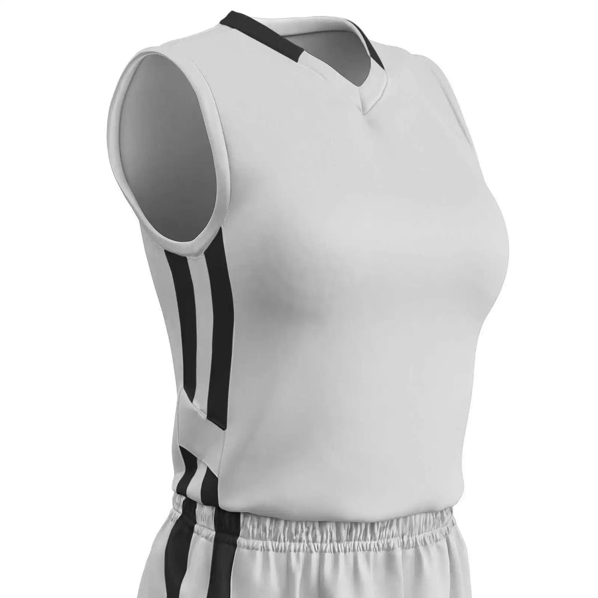 Champro Bbj9w Muscle Dri-gear Basketball Jersey Women’s - White Black