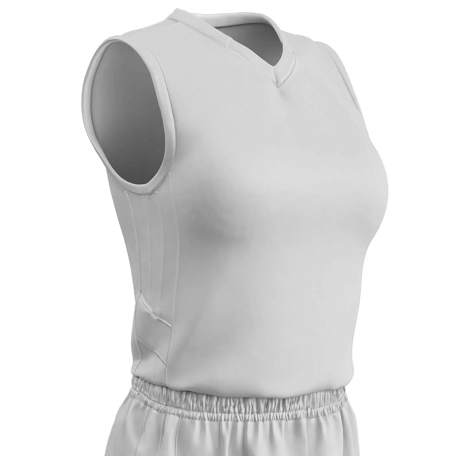Champro Bbj9w Muscle Dri-gear Basketball Jersey Women’s - White Scarlet