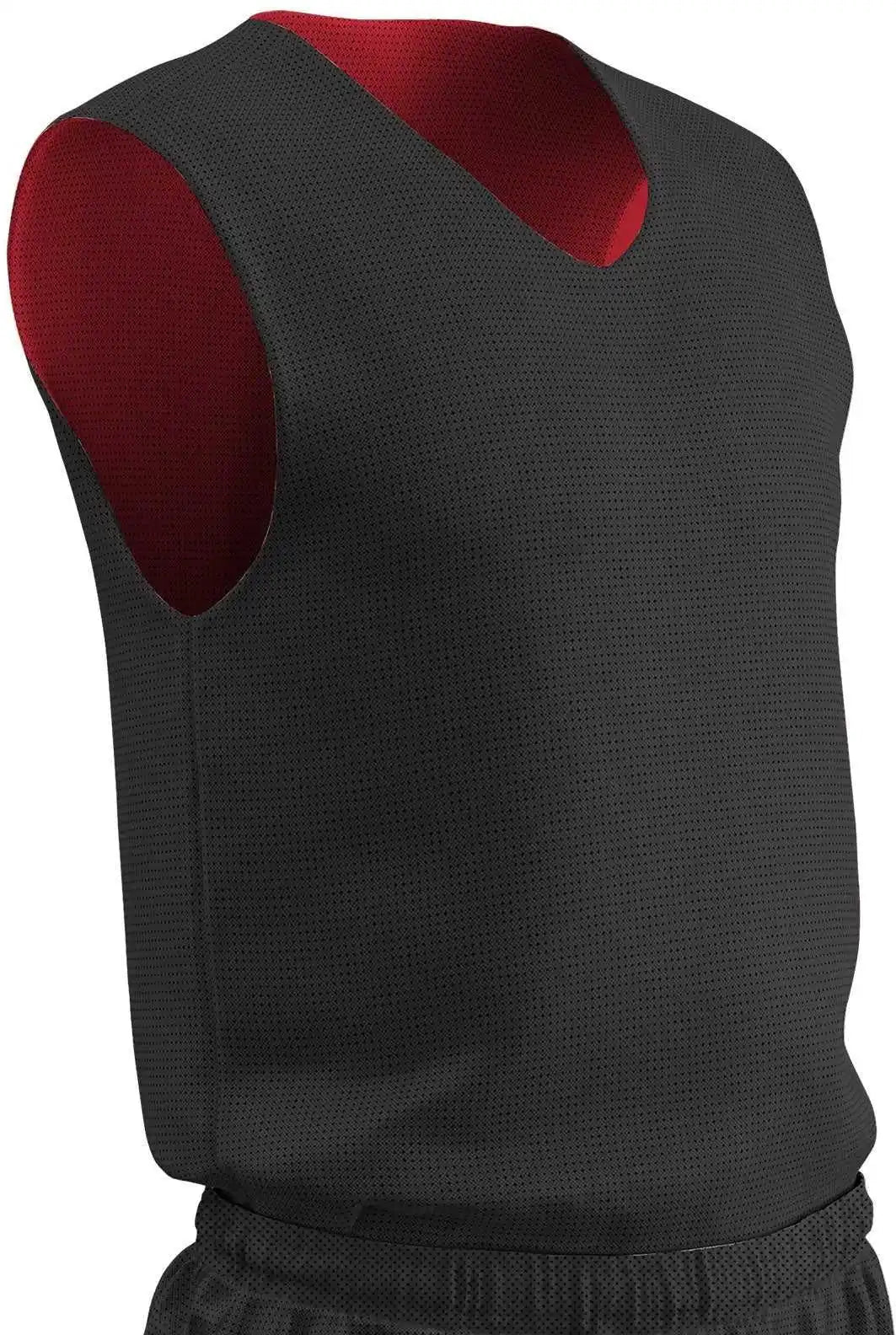 Champro Bbjp Polyester Reversible Basketball Jersey Adult - Black Scarlet