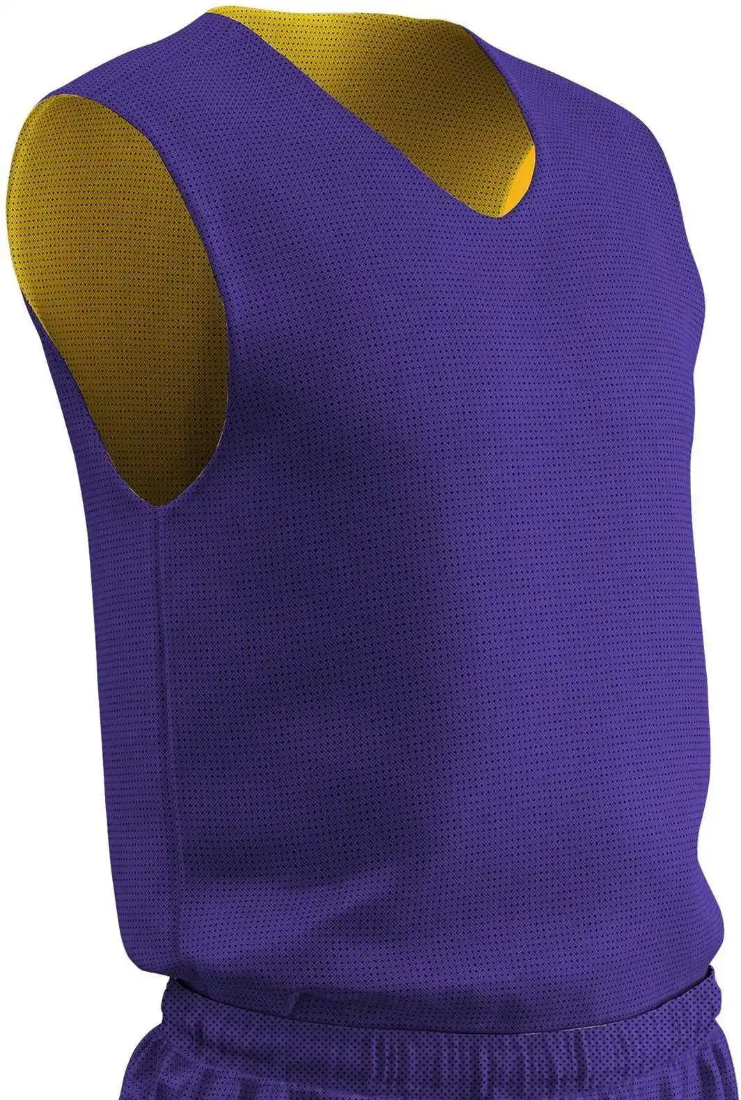 Champro Bbjpy Polyester Reversible Basketball Jersey Youth - Purple Gold
