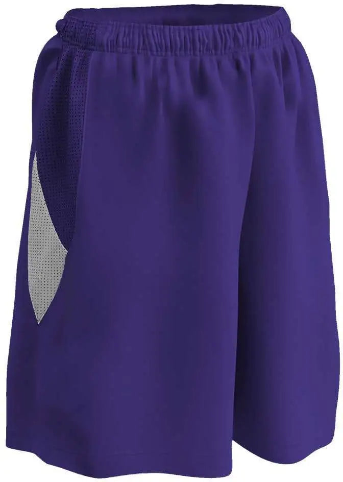 Champro Bbs15 Post Up Female Reversible Basketball Short - Purple White
