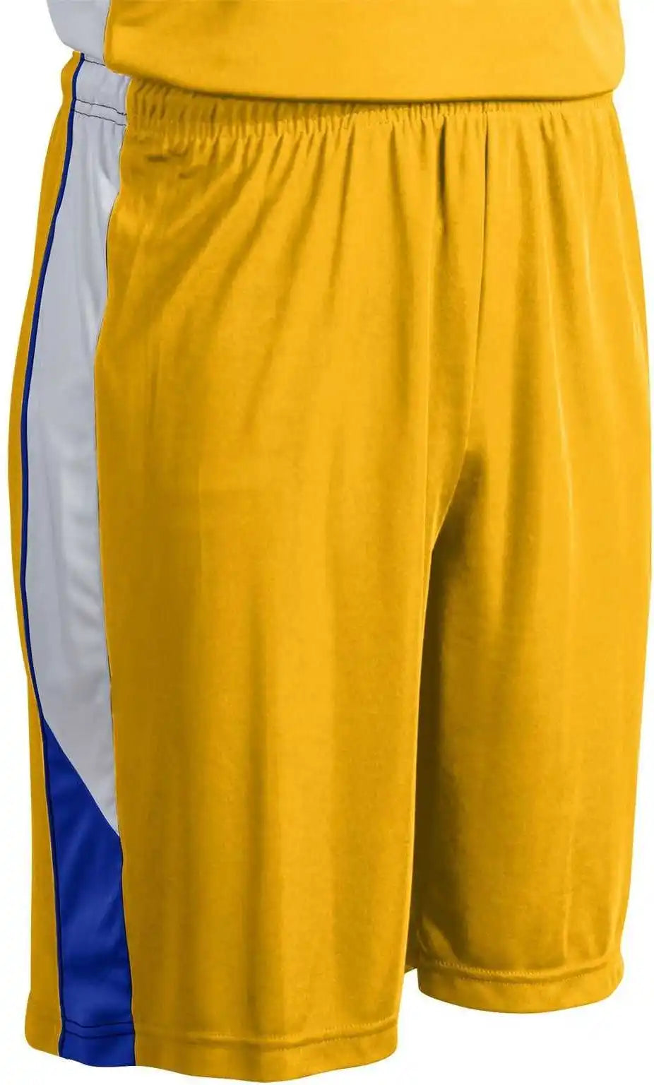 Champro Bbs21 Rebel Basketball Short - Gold Royal White