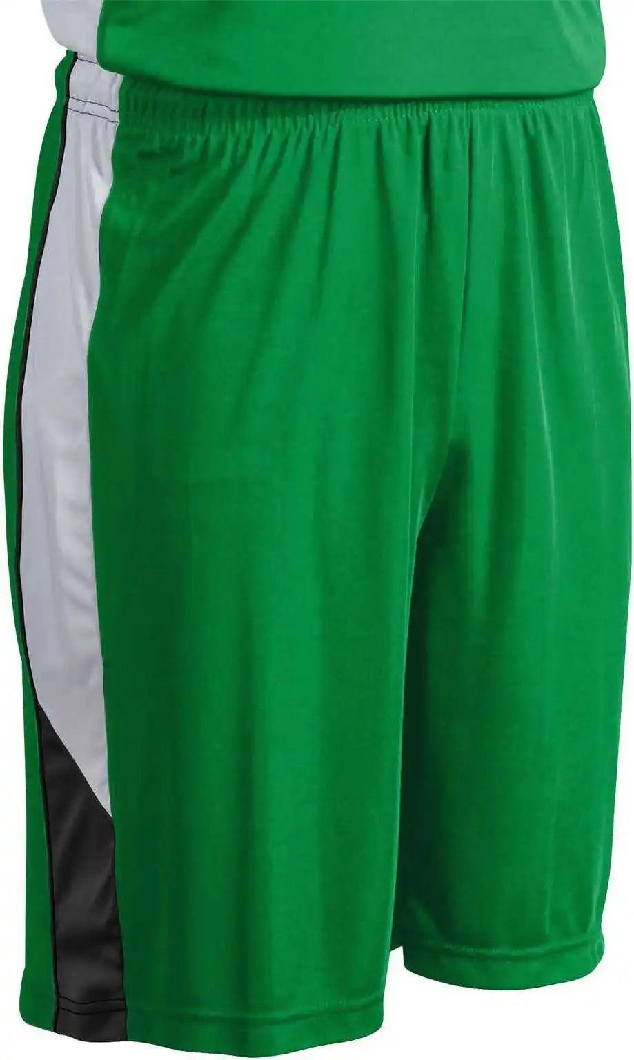 Champro Bbs21 Rebel Basketball Short - Kelly Black White