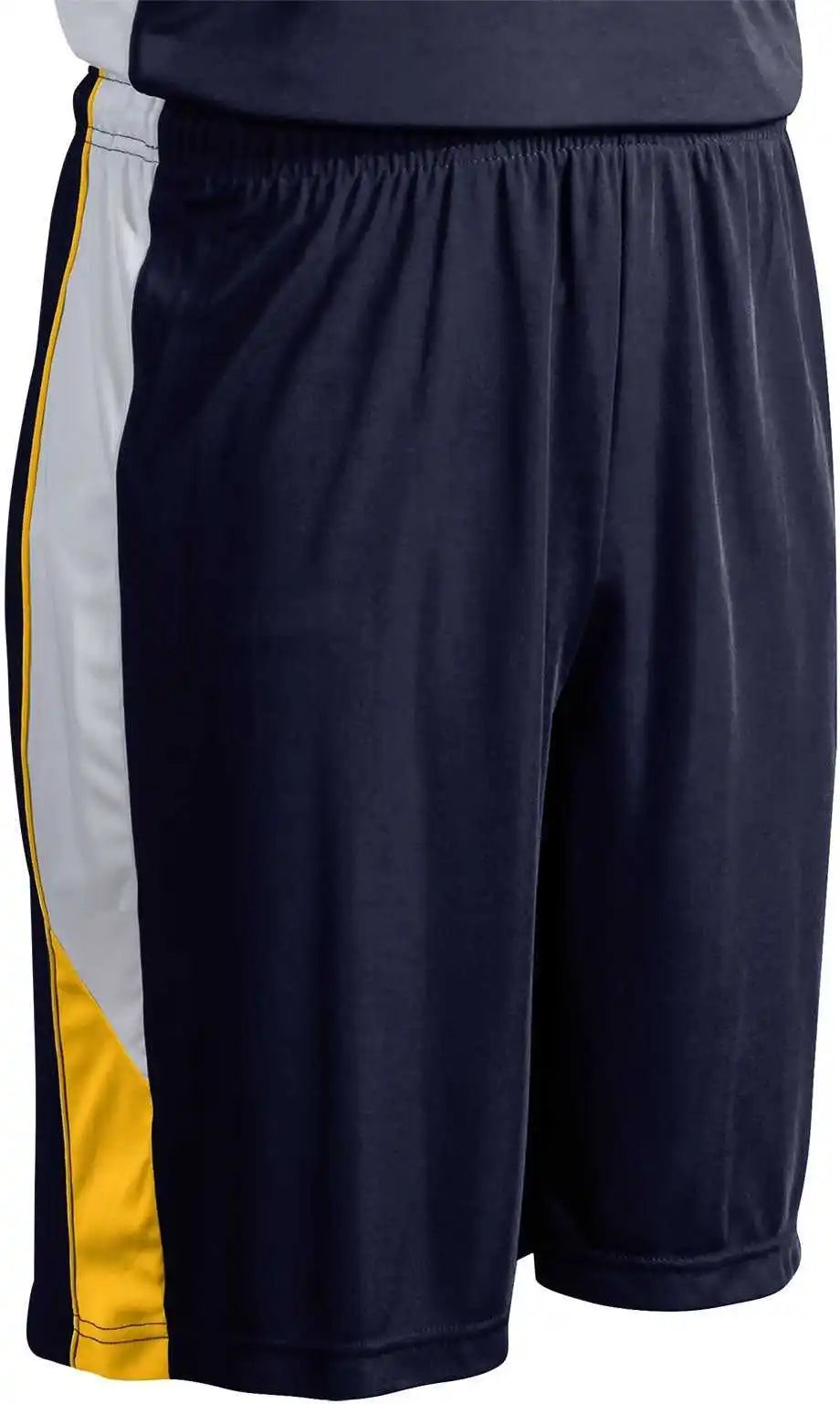Champro Bbs21 Rebel Basketball Short - Navy Gold White