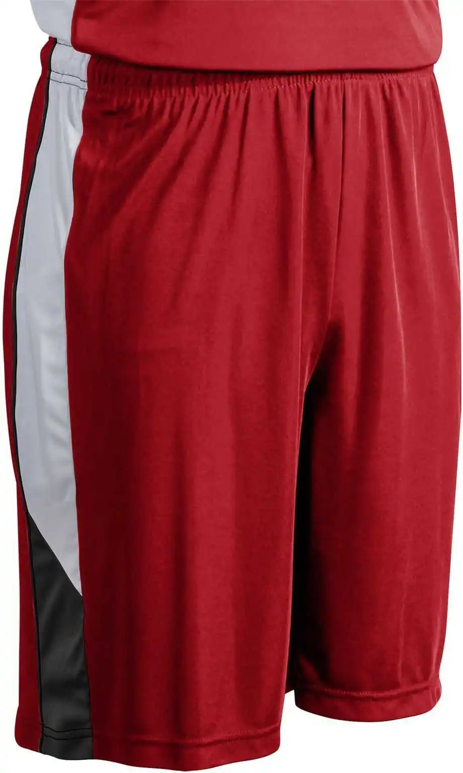 Champro Bbs21 Rebel Basketball Short - Scarlet Black White