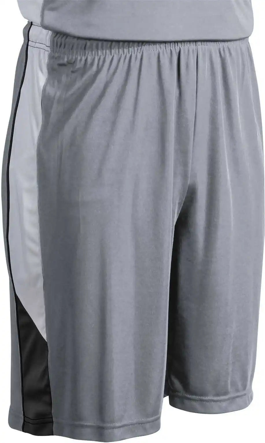 Champro Bbs21 Rebel Basketball Short - Silver Black White