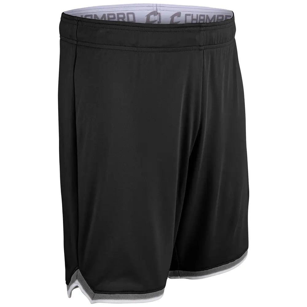 Champro Bbs26 Forward Basketball Shorts - Black Silver White - Adult s