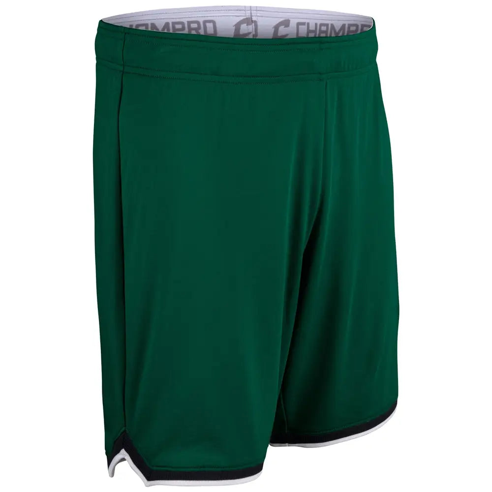 Champro Bbs26 Forward Basketball Shorts - Forest Green Black White