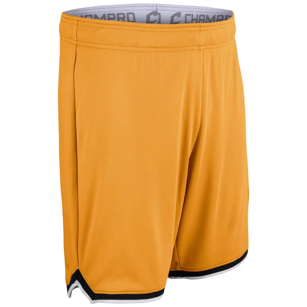 Champro Bbs26 Forward Basketball Shorts - Gold Black White - Adult s